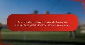 Trips-Formation für Jugendliche zur Überlastung der Abwehr: Routenvielfalt, Abstände, defensive Anpassungen