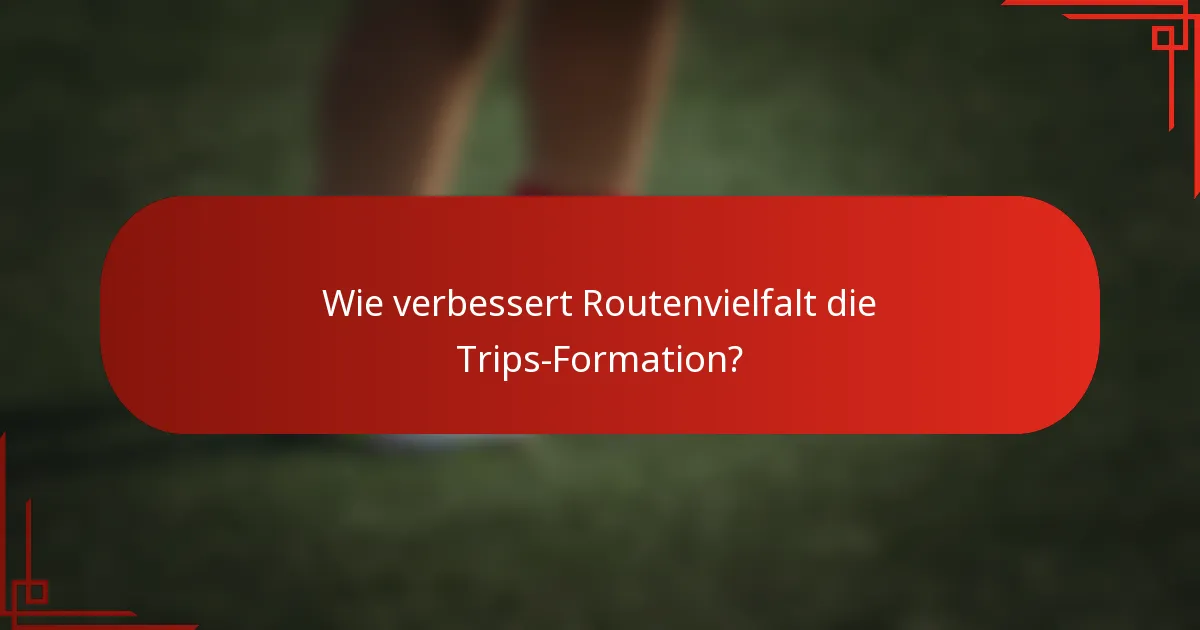Wie verbessert Routenvielfalt die Trips-Formation?